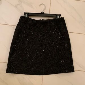 Ann Taylor black sequin skirt